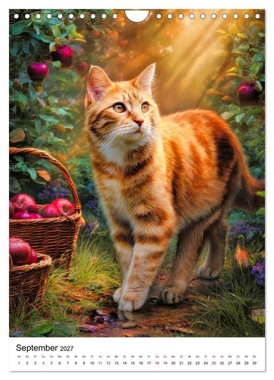 Produktbild: Feuer auf vier Pfoten - Die sch&ouml;nsten roten Katzen (Wandkalender 2027 DIN A4 hoch), CALVENDO Monatskalender