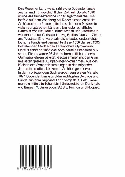 Produktbild: Ur- und Fr&uuml;hgeschichte des Ruppiner Landes