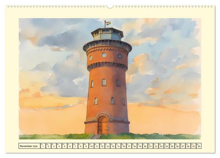 Produktbild: BORKUM Perle der Nordsee (Wandkalender 2026 DIN A2 quer), CALVENDO Monatskalender
