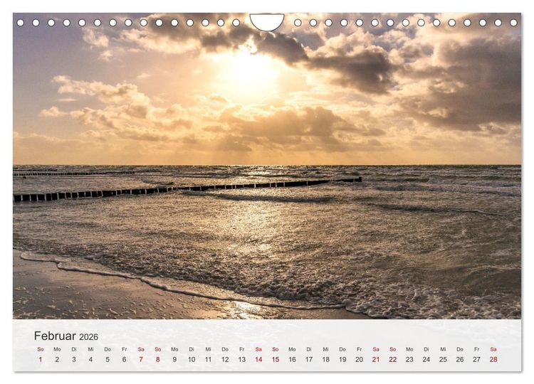 Produktbild: Nat&uuml;rliches R&uuml;gen und Hiddensee (Wandkalender 2026 DIN A4 quer), CALVENDO Monatskalender