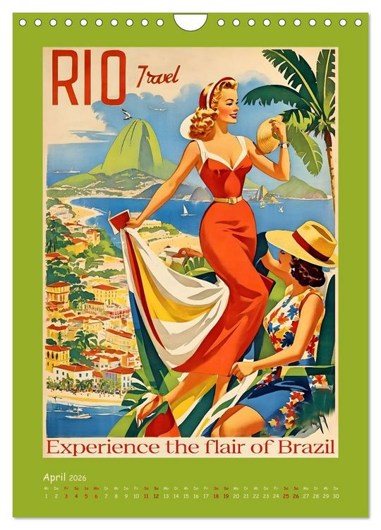 Produktbild: City Travel Poster - nostalgische St&auml;dtereise um die Welt (Wandkalender 2026 DIN A4 hoch), CALVENDO Monatskalender
