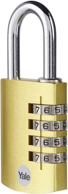Produktbild: YALE YE3CB/38/131/1/GO Vorh&auml;ngeschloss 38mm Gold Zahlenschloss