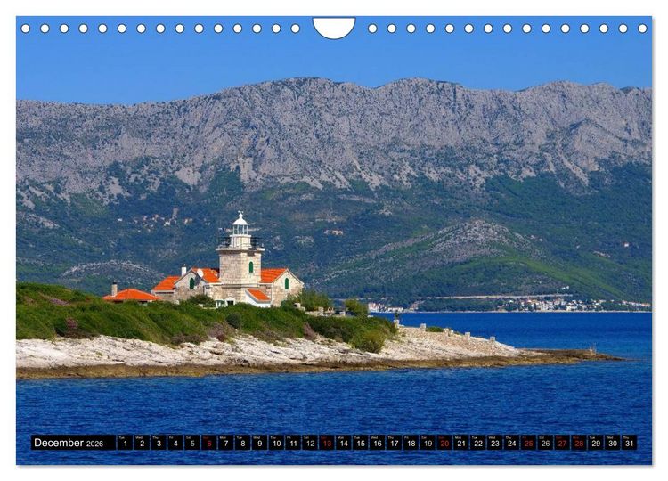 Produktbild: Hvar The sunny Island of Croatia (Wall Calendar 2026 DIN A4 landscape), CALVENDO 12 Month Wall Calendar