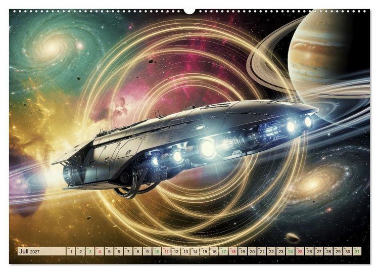 Produktbild: Gravitations-Raumschiffe (Wandkalender 2027 DIN A2 quer), CALVENDO Monatskalender