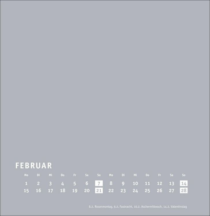 Produktbild: Premium-Bastelkalender silbergrau gro&szlig; 2027