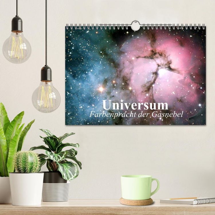 Produktbild: Universum. Farbenpracht der Gasnebel (Wandkalender 2026 DIN A4 quer), CALVENDO Monatskalender