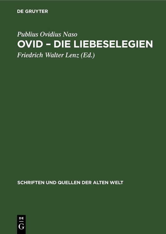 Produktbild: Ovid &ndash; Die Liebeselegien