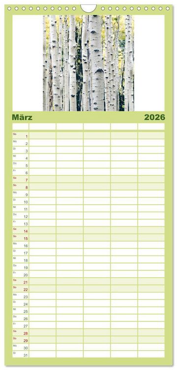 Produktbild: Familienplaner 2026 - Eine Reise durch die W&auml;lder dieser Welt mit 5 Spalten (Wandkalender, 21 x 45 cm) CALVENDO