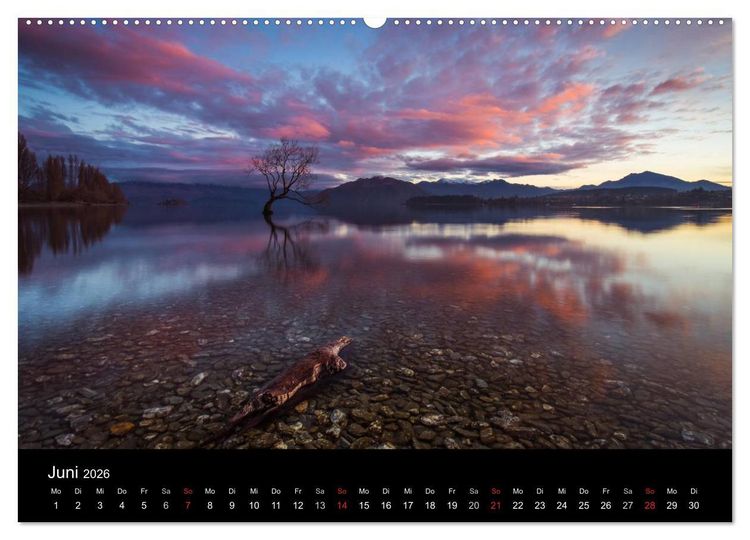 Produktbild: South Island - Neuseelands S&uuml;dinsel (hochwertiger Premium Wandkalender 2026 DIN A2 quer), Kunstdruck in Hochglanz