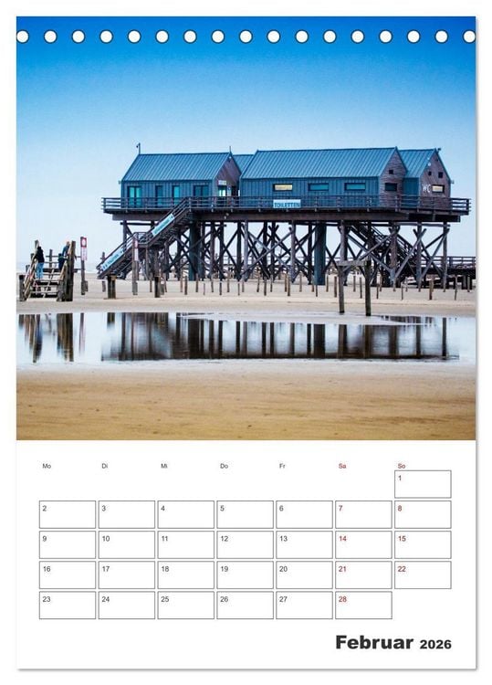 Produktbild: Sankt Peter-Ording Sonne, Strand und Meer (Tischkalender 2026 DIN A5 hoch), CALVENDO Monatskalender