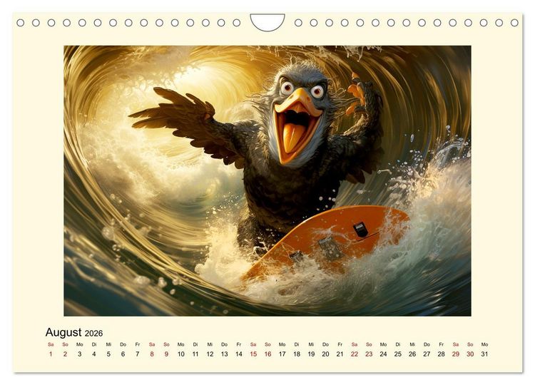 Produktbild: Verr&uuml;ckte H&uuml;hner (Wandkalender 2026 DIN A4 quer), CALVENDO Monatskalender
