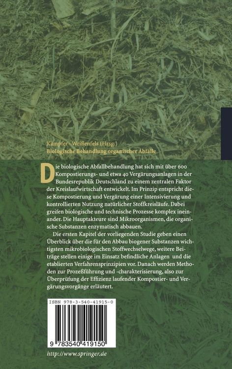 Produktbild: Biologische Behandlung organischer Abf&auml;lle