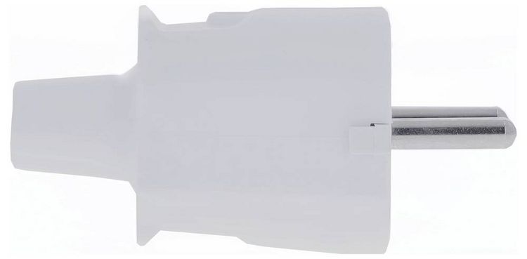 Produktbild: AS Schwabe 62221 Schutzkontaktstecker PVC 230V Wei&szlig; IP20