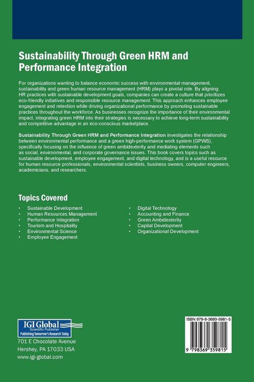 Produktbild: Sustainability Through Green HRM and Performance Integration