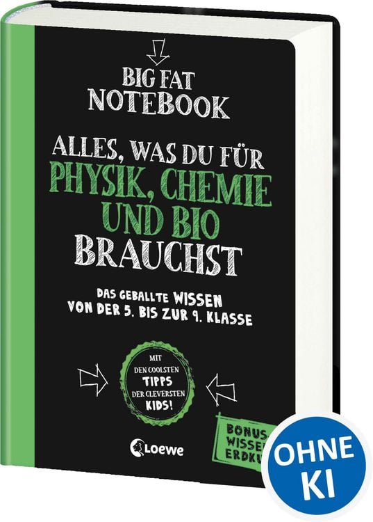 Produktbild: Big Fat Notebook - Alles, was du f&uuml;r Physik, Chemie und Bio brauchst - Das geballte Wissen von der 5. bis zur 9. Klasse. Mit Bonuswissen: Erdkunde