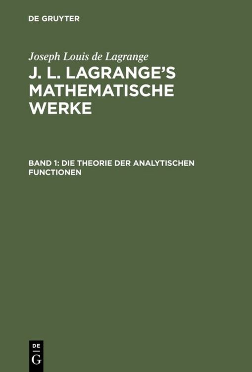 Produktbild: Die Theorie der analytischen Functionen