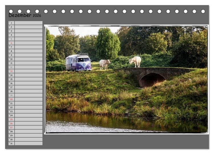 Produktbild: Oldtimer auf Tour (Tischkalender 2026 DIN A5 quer), CALVENDO Monatskalender