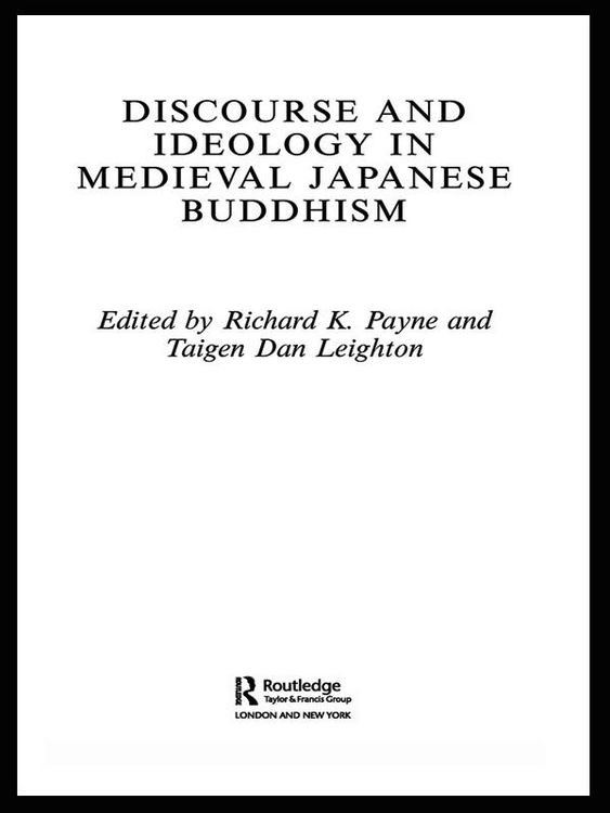 Produktbild: Discourse and Ideology in Medieval Japanese Buddhism