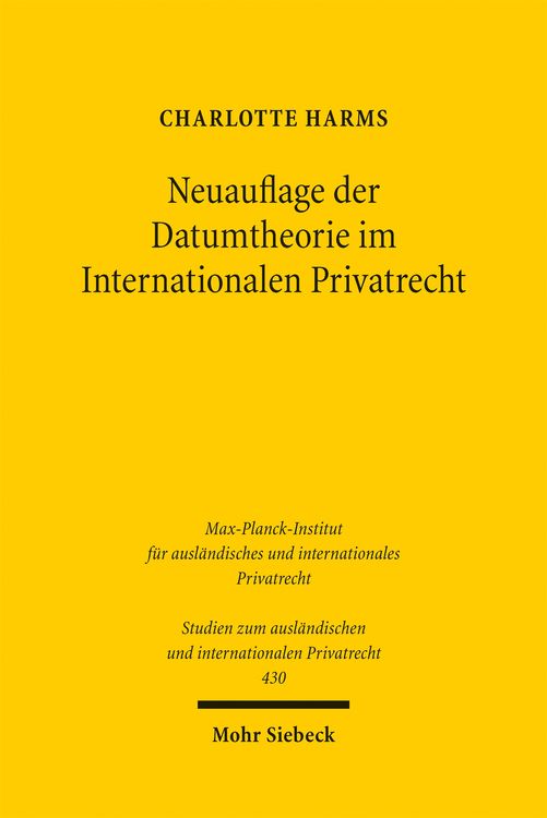 Produktbild: Neuauflage der Datumtheorie im Internationalen Privatrecht