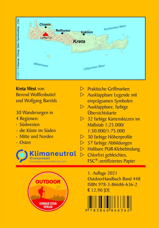 Produktbild: Kreta West 30 Wanderungen zwischen Schluchten, Bergen und Buchten