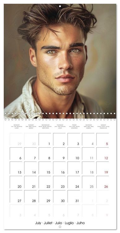 Produktbild: Men with irresistible charm (Wall Calendar 2026 12 &times; 12 Inch) CALVENDO 12 Month Wall Calendar