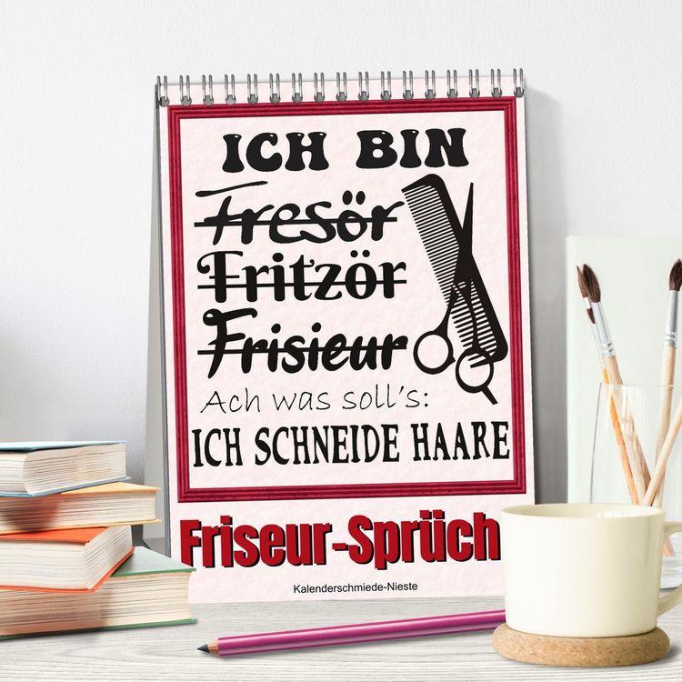Produktbild: Friseur-Spr&uuml;che (Tischkalender 2026 DIN A5 hoch), CALVENDO Monatskalender
