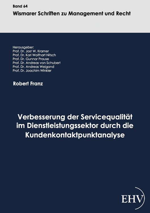 Produktbild: Verbesserung der Servicequalit&auml;t im Dienstleistungssektor durch die Kundenkontaktpunktanalyse