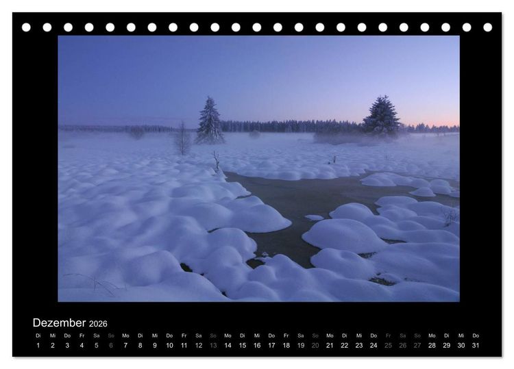 Produktbild: Hohes Venn und Ardennen (Tischkalender 2026 DIN A5 quer), CALVENDO Monatskalender