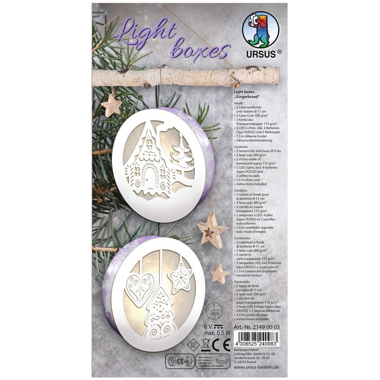 Produktbild: URSUS Light boxes "Gingerbread", &Oslash; 11 cm