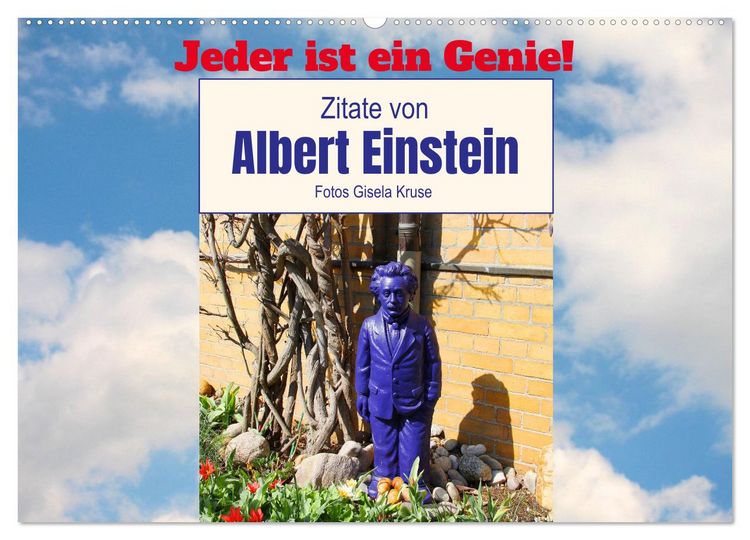 Produktbild: Jeder ist ein Genie! Zitate von Albert Einstein (Wandkalender 2026 DIN A2 quer), CALVENDO Monatskalender