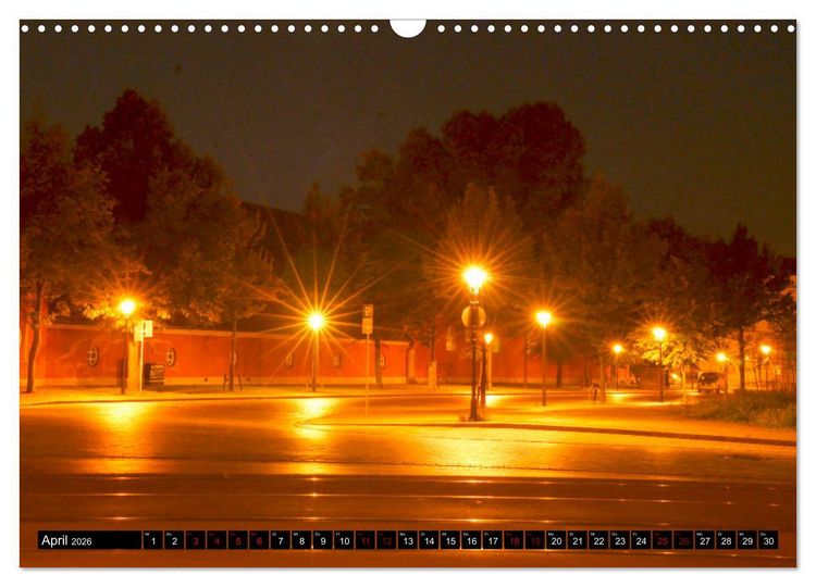 Produktbild: Potsdam zwischen Nacht und blauer Stunde (Wandkalender 2026 DIN A3 quer), CALVENDO Monatskalender