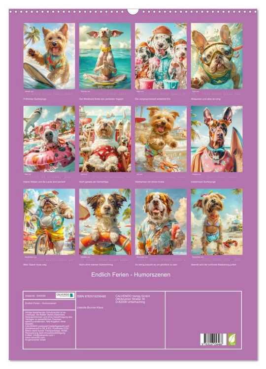Produktbild: Endlich Ferien - Humorszenen (Wandkalender 2026 DIN A2 hoch), CALVENDO Monatskalender