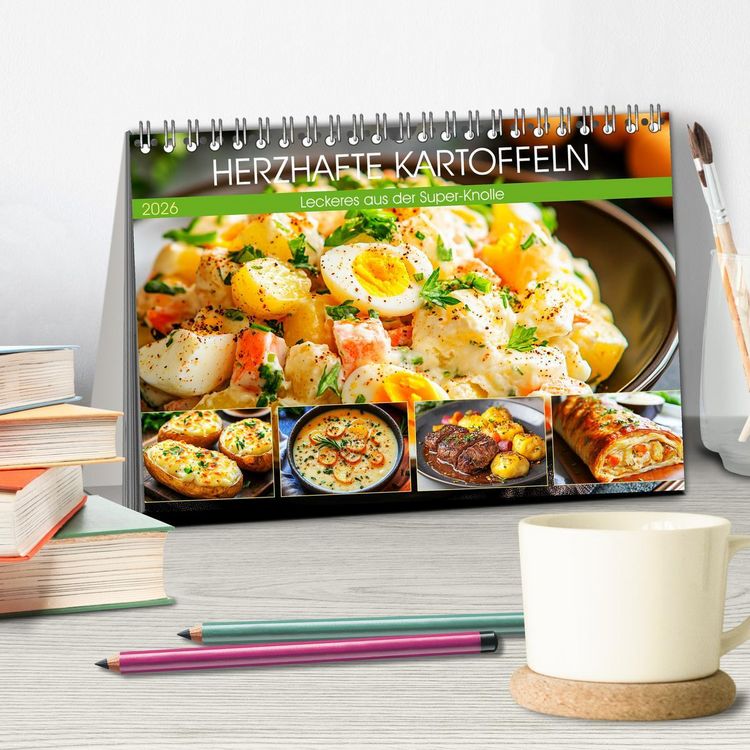 Produktbild: Herzhafte Kartoffeln. Leckeres aus der Super-Knolle (Tischkalender 2026 DIN A5 quer), CALVENDO Monatskalender
