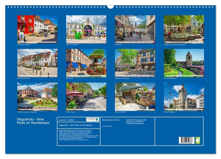 Produktbild: Haguenau - eine Perle im Nordelsass (Wandkalender 2026 DIN A2 quer), CALVENDO Monatskalender