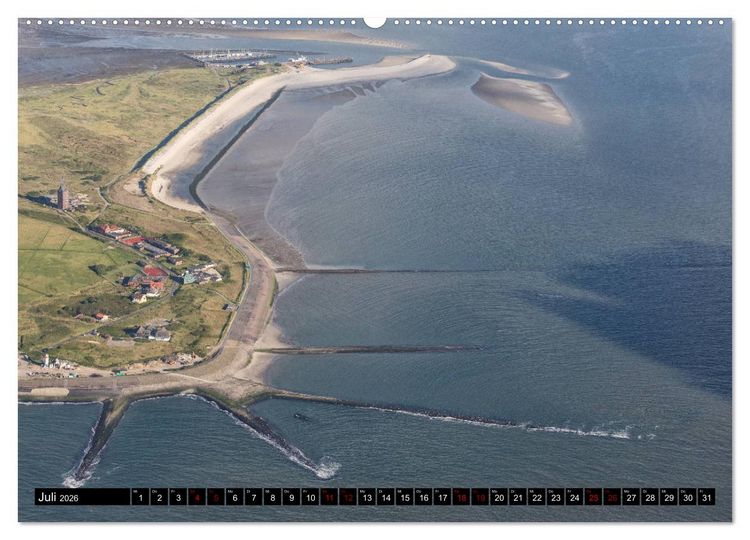 Produktbild: Das Wattenmeer von oben (hochwertiger Premium Wandkalender 2026 DIN A2 quer), Kunstdruck in Hochglanz