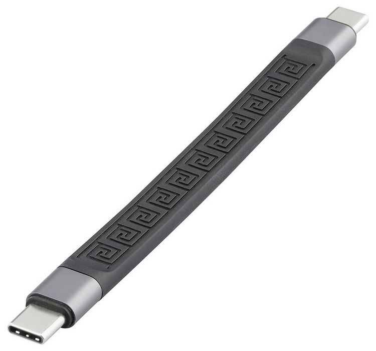Produktbild: Renkforce USB-C&reg; Kabel USB4&reg; USB-C&reg; 0.12m Schwarz Schl&uuml;sselanh&auml;nger RF-6738046