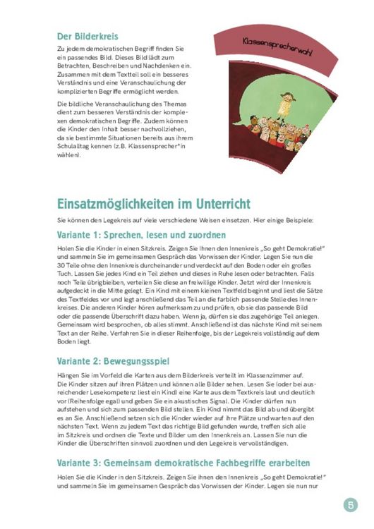 Produktbild: So geht Demokratie! Legekreis f&uuml;r die Grundschule in 10 Bildern
