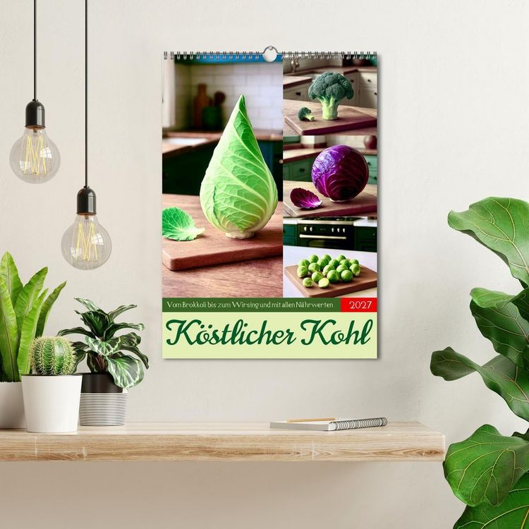 Produktbild: K&ouml;stlicher Kohl (Wandkalender 2027 DIN A3 hoch), CALVENDO Monatskalender