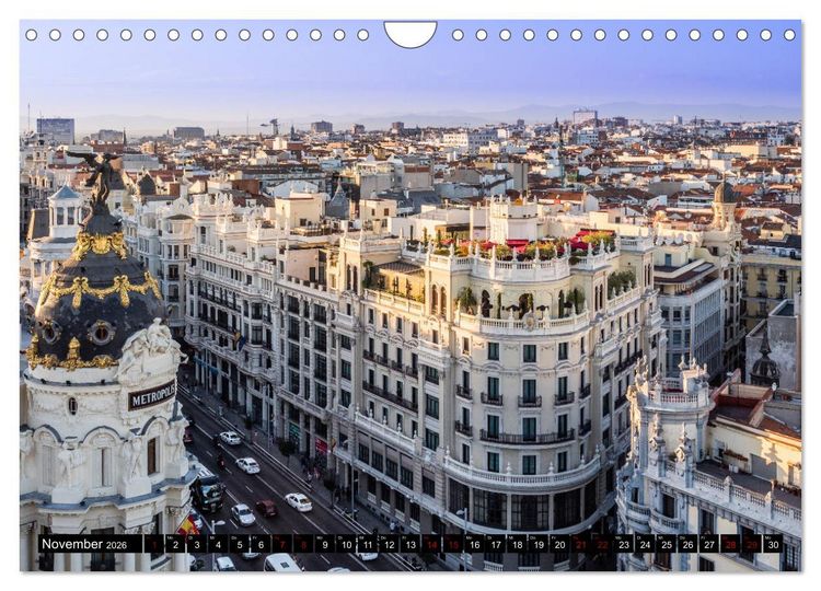Produktbild: Madrid - Stadtansichten (Wandkalender 2026 DIN A4 quer), CALVENDO Monatskalender