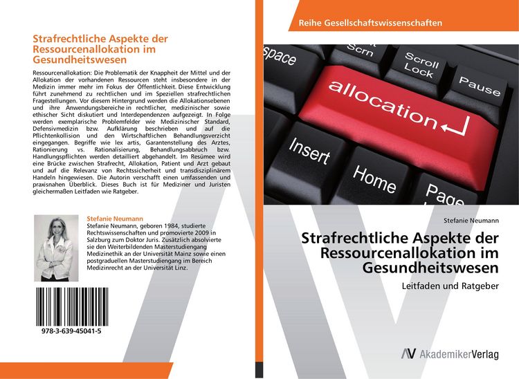Produktbild: Strafrechtliche Aspekte der Ressourcenallokation im Gesundheitswesen