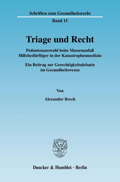 Produktbild: Triage und Recht.