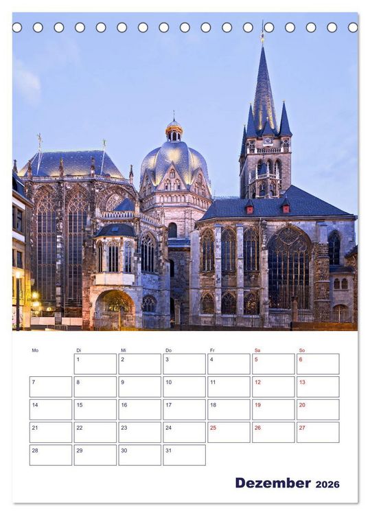 Produktbild: Zauberhaftes Aachen (Tischkalender 2026 DIN A5 hoch), CALVENDO Monatskalender