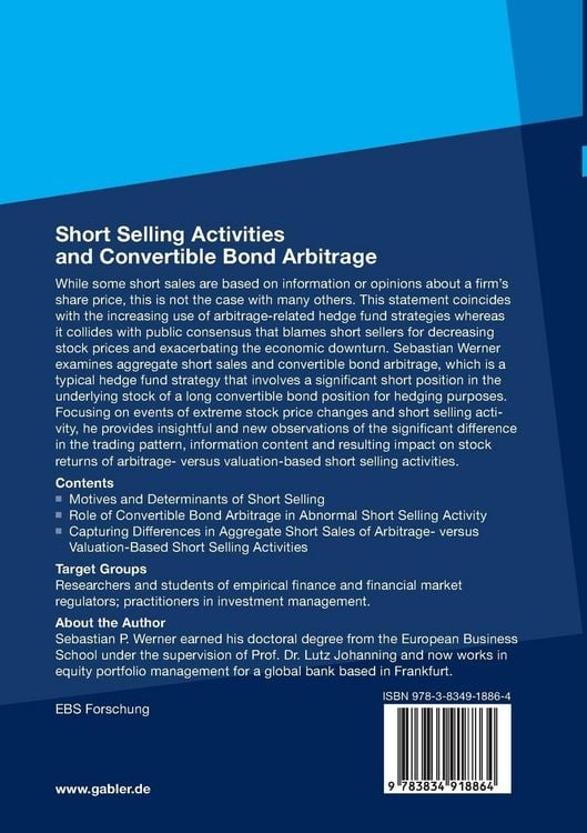Produktbild: Short Selling Activities and Convertible Bond Arbitrage