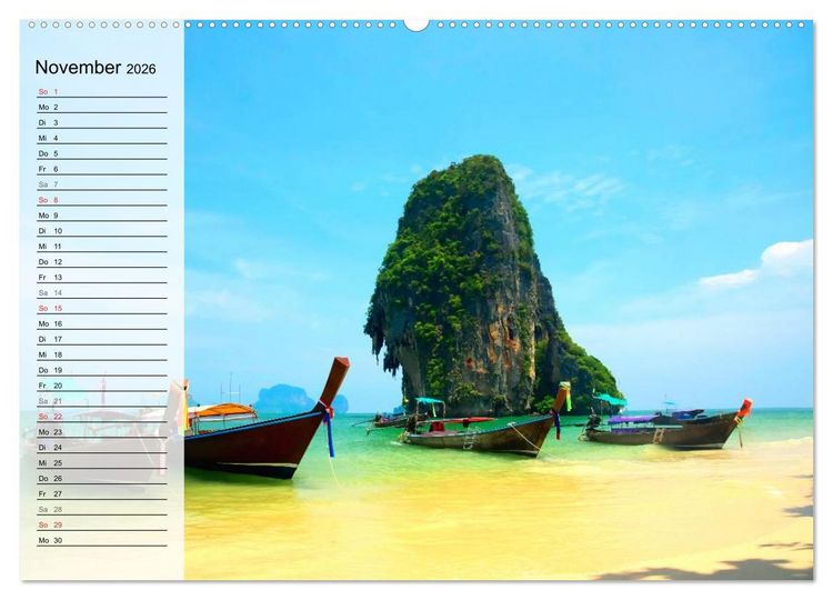 Produktbild: Mein Thailand - Geburtstagskalender (hochwertiger Premium Wandkalender 2026 DIN A2 quer), Kunstdruck in Hochglanz