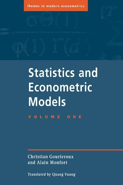 Produktbild: Statistics and Econometric Models