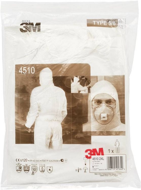 Produktbild: 3M 4515BL Schutzanzug 4515 Kleider-Gr&ouml;&szlig;e: L Blau