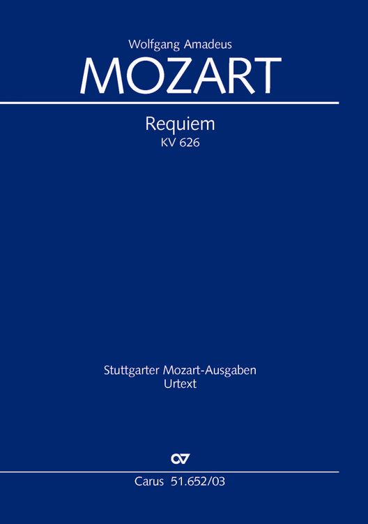 Produktbild: Mozart: Requiem KV 626 (Klavierauszug)