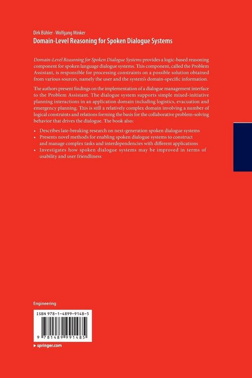 Produktbild: Domain-Level Reasoning for Spoken Dialogue Systems