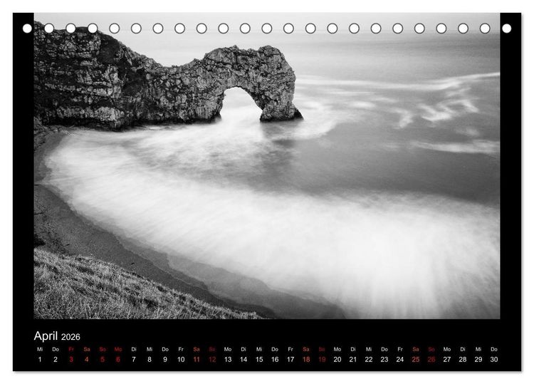 Produktbild: Soultouch - Schwarzwei&szlig; Landschaften, die die Seele ber&uuml;hren (Tischkalender 2026 DIN A5 quer), CALVENDO Monatskalender