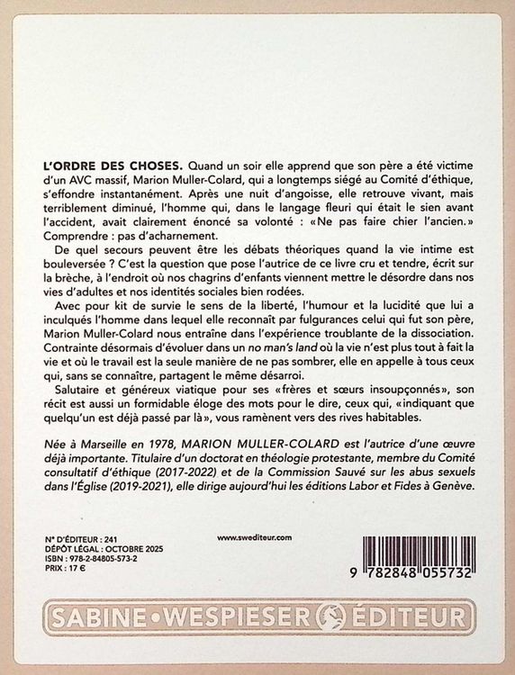 Produktbild: L'ordre des choses : r&eacute;cit